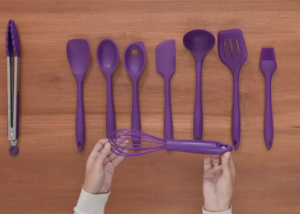 Purple Kitchen Utensil Set